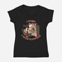 I Wish I Was Napping-Womens-V-Neck-Tee-worlddominationforcats