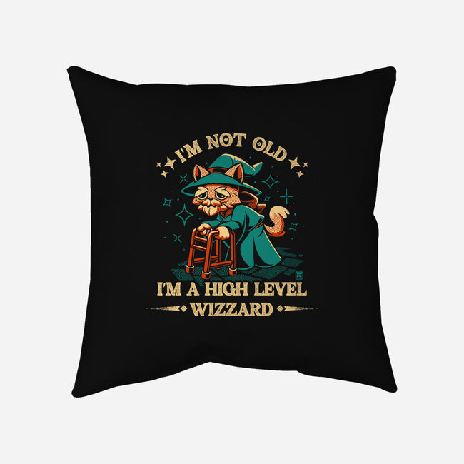 High Level Wizard-None-Removable Cover w Insert-Throw Pillow-worlddominationforcats