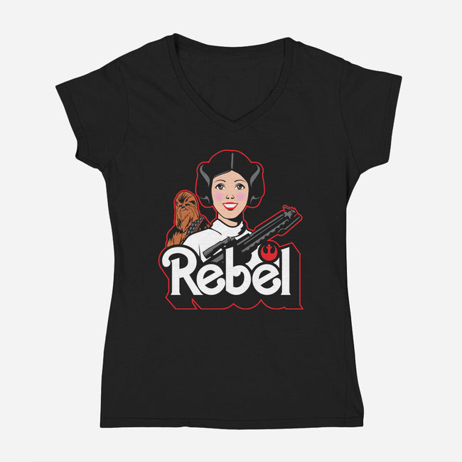 Rebel Dreamhouse-Womens-V-Neck-Tee-arace