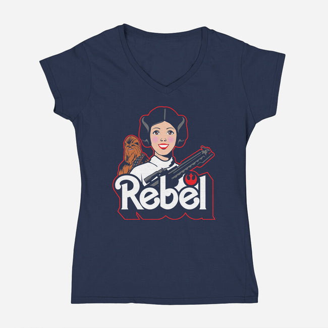 Rebel Dreamhouse-Womens-V-Neck-Tee-arace