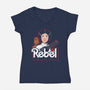 Rebel Dreamhouse-Womens-V-Neck-Tee-arace