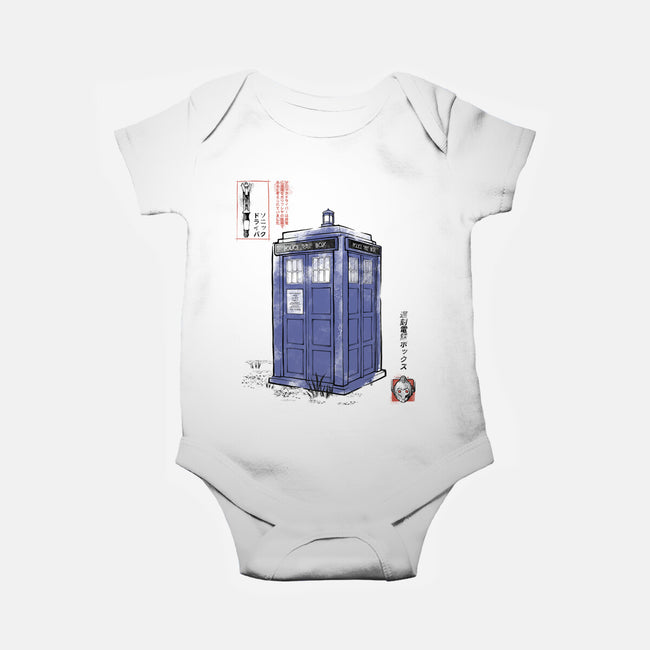 Police Box Sumi-E-Baby-Basic-Onesie-Astrobot Invention