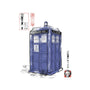 Police Box Sumi-E-None-Removable Cover w Insert-Throw Pillow-Astrobot Invention