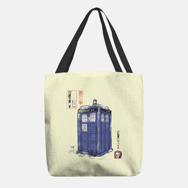 Police Box Sumi-E-None-Basic Tote-Bag-Astrobot Invention