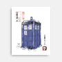 Police Box Sumi-E-None-Stretched-Canvas-Astrobot Invention