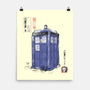 Police Box Sumi-E-None-Matte-Poster-Astrobot Invention