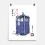 Police Box Sumi-E-None-Matte-Poster-Astrobot Invention