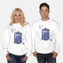 Police Box Sumi-E-Unisex-Crew Neck-Sweatshirt-Astrobot Invention