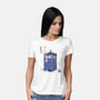 Police Box Sumi-E-Womens-Basic-Tee-Astrobot Invention