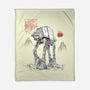 Armored Walker Sumi-E-None-Fleece-Blanket-Astrobot Invention