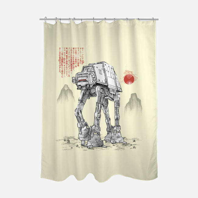 Armored Walker Sumi-E-None-Polyester-Shower Curtain-Astrobot Invention