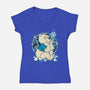 A Bear Winter Day-Womens-V-Neck-Tee-palmstreet