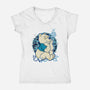 A Bear Winter Day-Womens-V-Neck-Tee-palmstreet