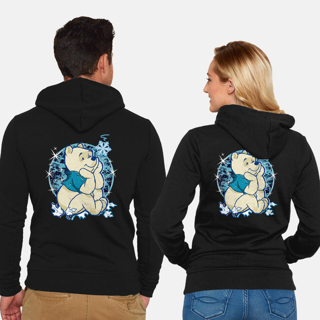 A Bear Winter Day-Unisex-Zip-Up-Sweatshirt-palmstreet