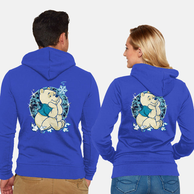 A Bear Winter Day-Unisex-Zip-Up-Sweatshirt-palmstreet