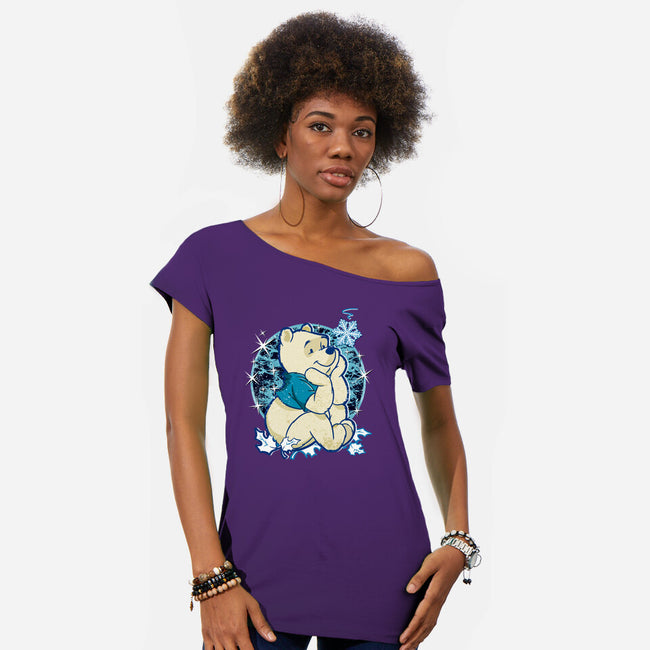 A Bear Winter Day-Womens-Off Shoulder-Tee-palmstreet