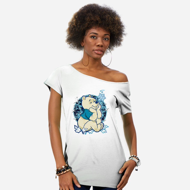 A Bear Winter Day-Womens-Off Shoulder-Tee-palmstreet