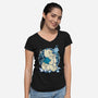 A Bear Winter Day-Womens-V-Neck-Tee-palmstreet