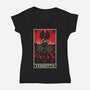 Vendetta Tarot Card-Womens-V-Neck-Tee-naomori