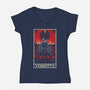 Vendetta Tarot Card-Womens-V-Neck-Tee-naomori