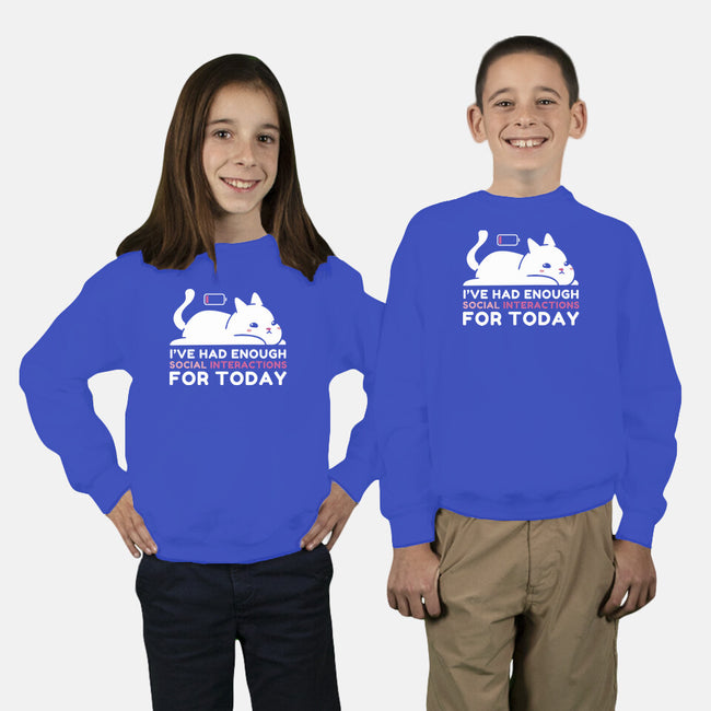 Enough Social Interactions-Youth-Crew Neck-Sweatshirt-brunopires