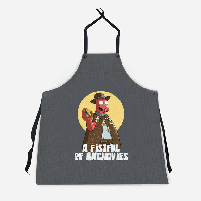 A Fistful Of Anchovies-Unisex-Kitchen-Apron-zascanauta