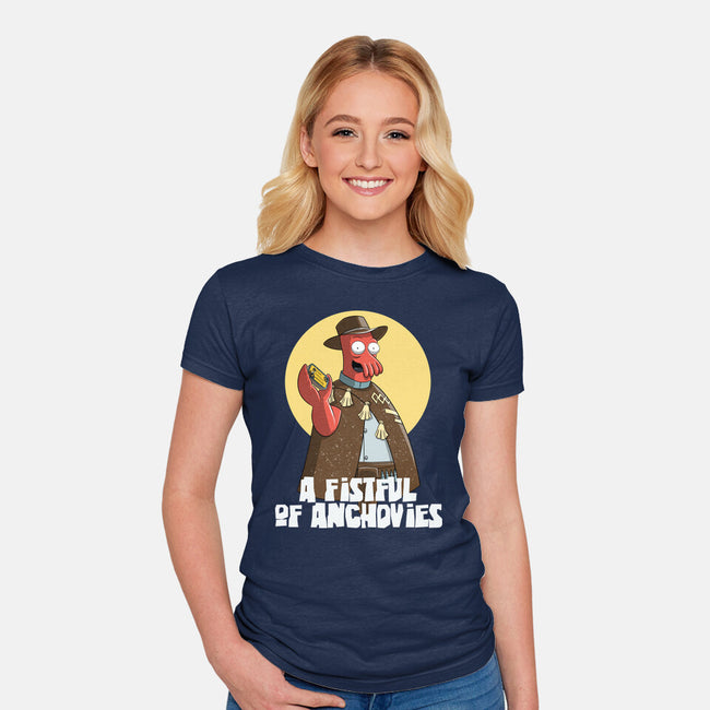 A Fistful Of Anchovies-Womens-Fitted-Tee-zascanauta