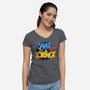 Saved By Science-Womens-V-Neck-Tee-DrMonekers