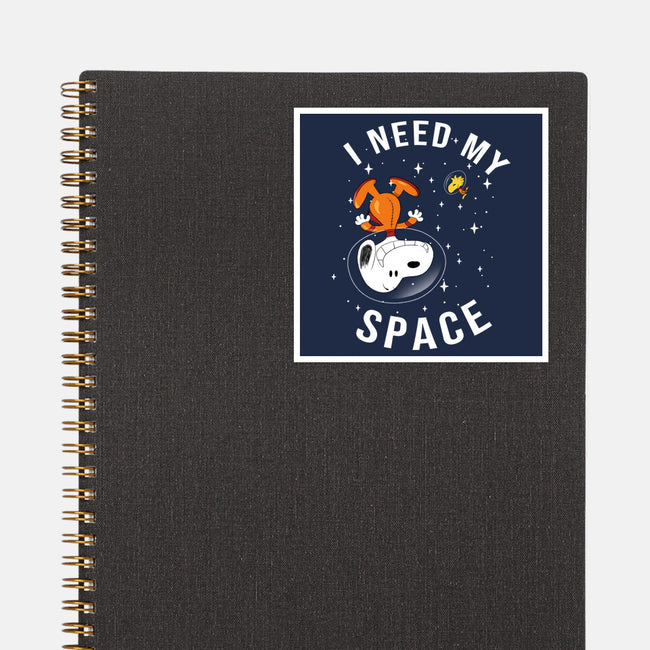 I Need My Space Snoopy-None-Glossy-Sticker-MaxoArt