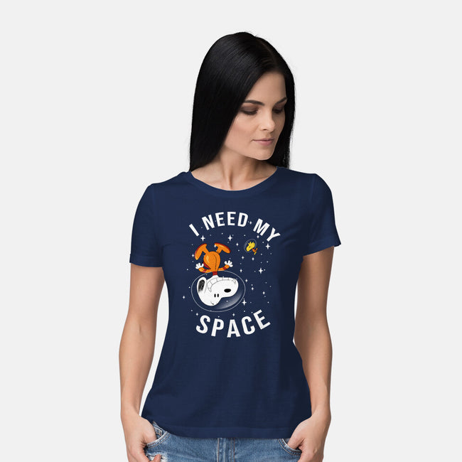 I Need My Space Snoopy-Womens-Basic-Tee-MaxoArt