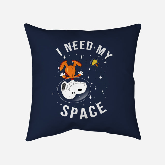 I Need My Space Snoopy-None-Removable Cover w Insert-Throw Pillow-MaxoArt