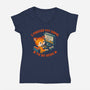 I Paused My Game To Be Here-Womens-V-Neck-Tee-worlddominationforcats