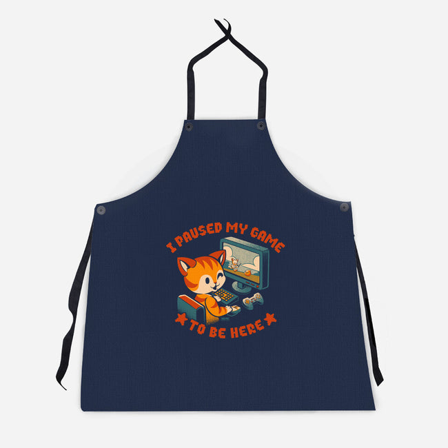 I Paused My Game To Be Here-Unisex-Kitchen-Apron-worlddominationforcats