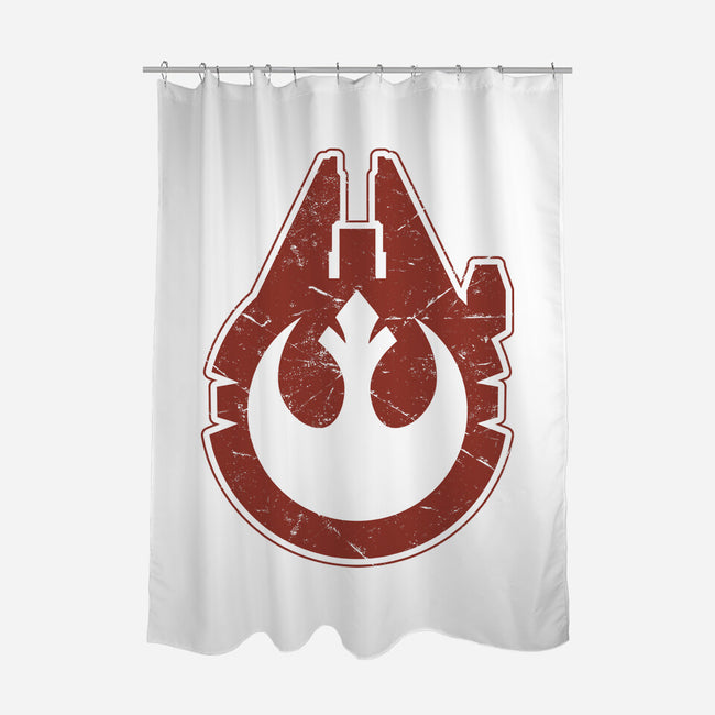 Vintage Millenium Falcon-None-Polyester-Shower Curtain-Astrobot Invention