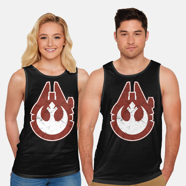 Vintage Millenium Falcon-Unisex-Basic-Tank-Astrobot Invention