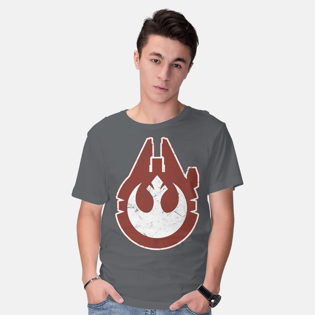 Vintage Millenium Falcon-Mens-Basic-Tee-Astrobot Invention