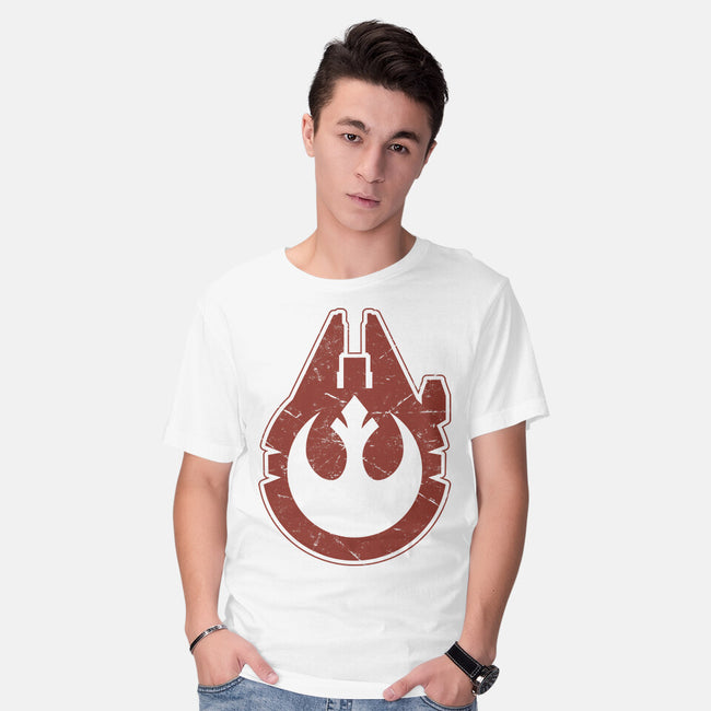 Vintage Millenium Falcon-Mens-Basic-Tee-Astrobot Invention