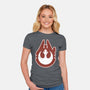Vintage Millenium Falcon-Womens-Fitted-Tee-Astrobot Invention