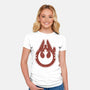Vintage Millenium Falcon-Womens-Fitted-Tee-Astrobot Invention