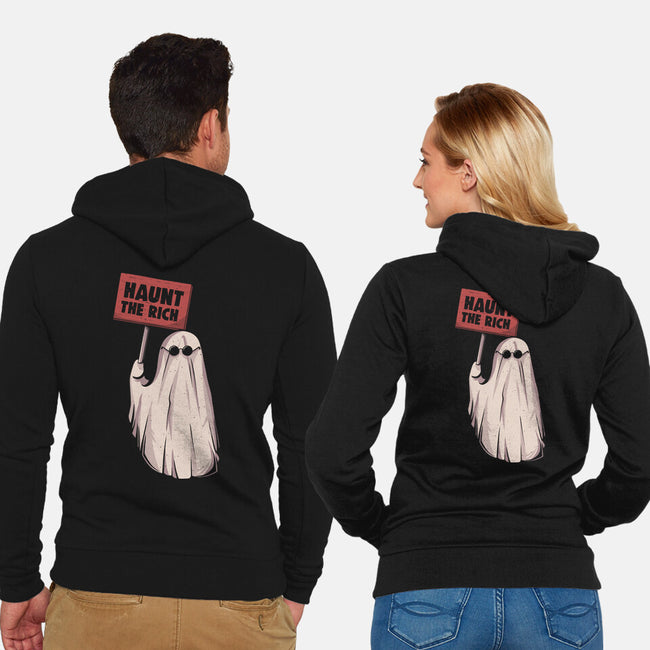 Haunt The Rich-Unisex-Zip-Up-Sweatshirt-eduely