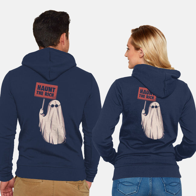 Haunt The Rich-Unisex-Zip-Up-Sweatshirt-eduely