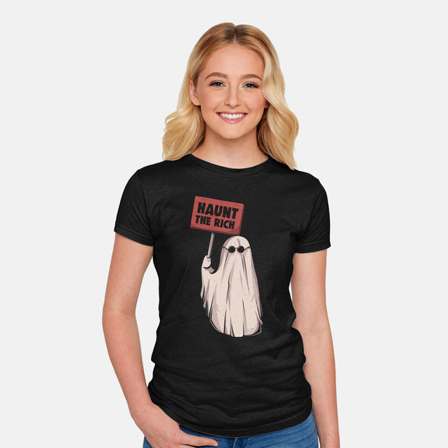 Haunt The Rich-Womens-Fitted-Tee-eduely