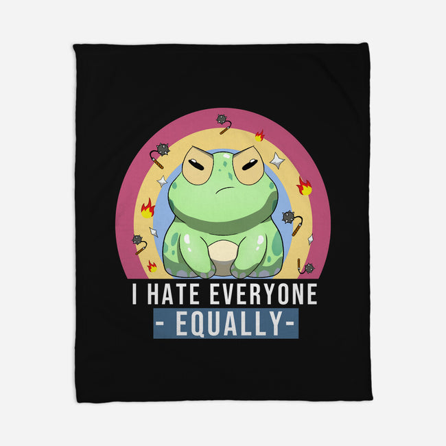 I Hate Everyone Equally-None-Fleece-Blanket-MaxoArt