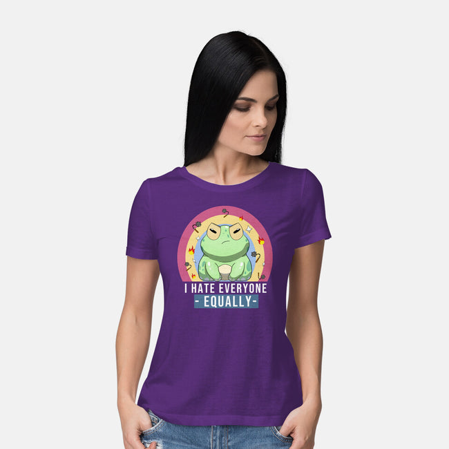 I Hate Everyone Equally-Womens-Basic-Tee-MaxoArt