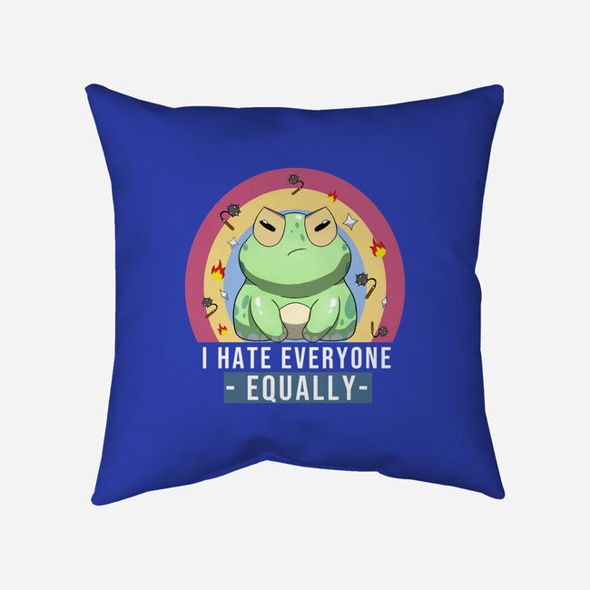 I Hate Everyone Equally-None-Removable Cover w Insert-Throw Pillow-MaxoArt