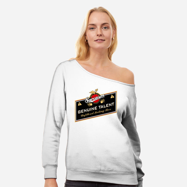 Genuine Talent-Womens-Off Shoulder-Sweatshirt-NMdesign