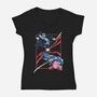 Overpowered-Womens-V-Neck-Tee-Henrique Torres