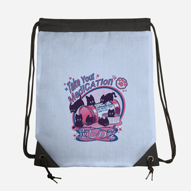 Take Your MediCATion-None-Drawstring-Bag-Supacat Studio