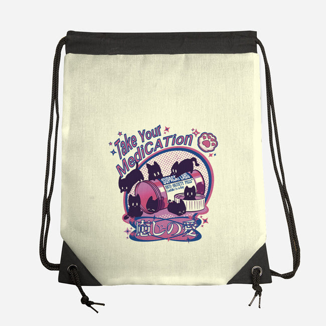 Take Your MediCATion-None-Drawstring-Bag-Supacat Studio