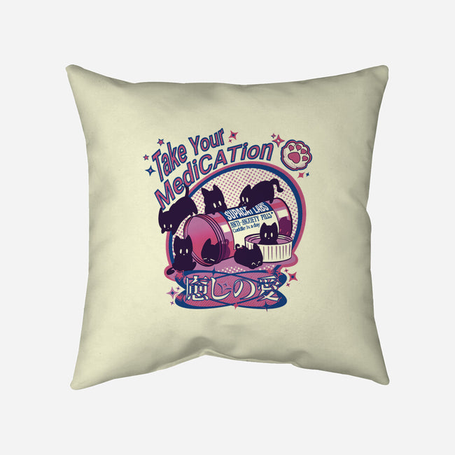 Take Your MediCATion-None-Removable Cover w Insert-Throw Pillow-Supacat Studio